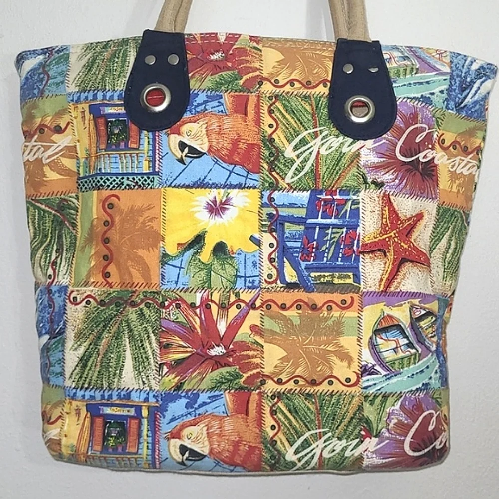 Vintage parrots palm